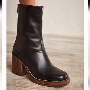 Free People Portwood Heel Leather Boots